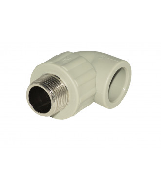 На фото Hi-Therm PP-R elbow 90° with male metal thread